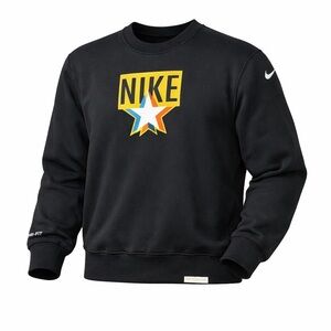 Nike Mens Standard Issue Dri-Fit Basketball Logo Crew Sweatshirt Sz S Black